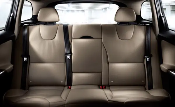 The beautiful leather interior of a Carmel Car & Limousine Service vehicle.