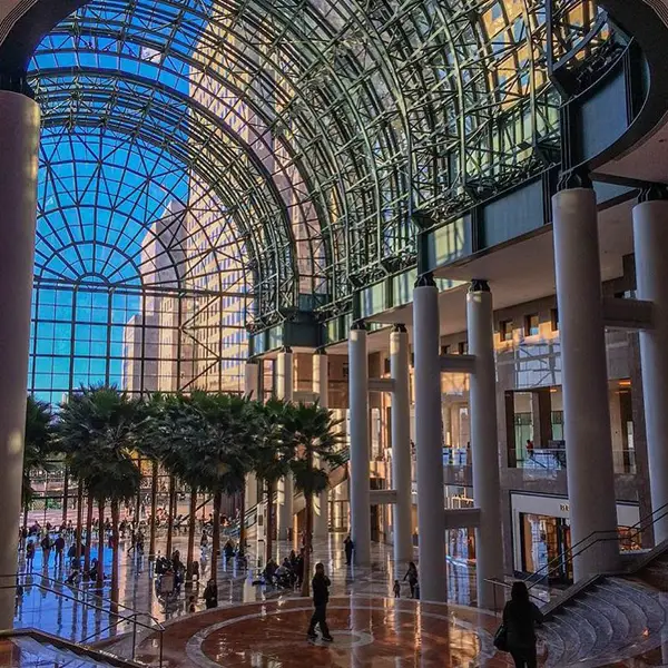 The interior archway of Brookfield Place.