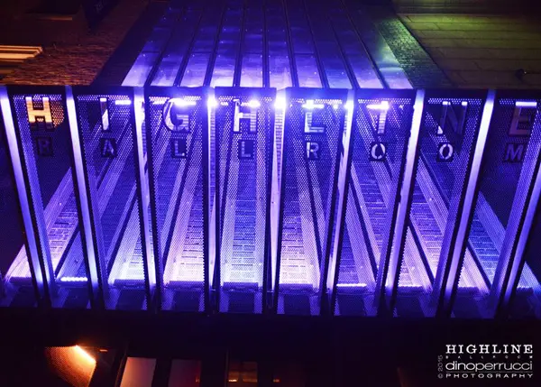 Exterior signage at the Highline Ballroom.