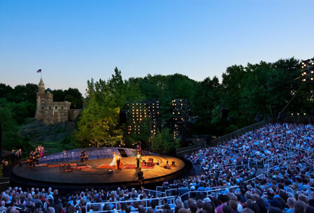Shakespeare in the Park at Central Park's Delacorte Theater in NYC