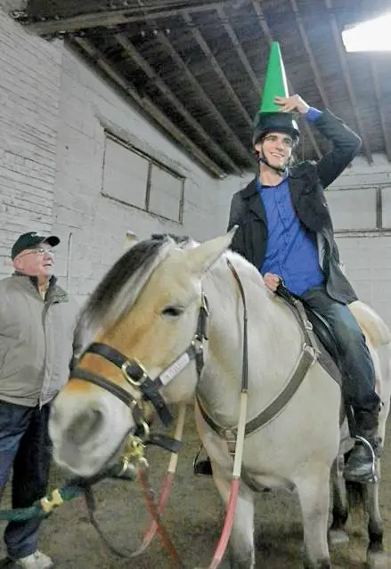 RJ Mitte riding at GallopNYC