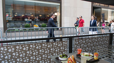 Outdoor Dining on the Plaza at Bouchon Bakery in Rockefeller Center