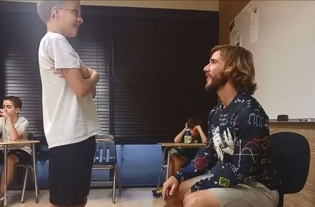 Special Education Teacher Documents His Positive Teaching Methods with His Students