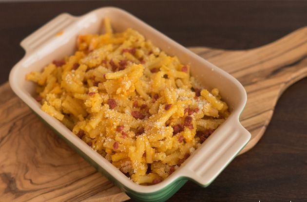 Baked Macaroni and Cheese with Crumbled Bacon Recipe