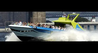 The SHARK Speedboat Thrill Ride Resurfaces in New York City Harbor in May
