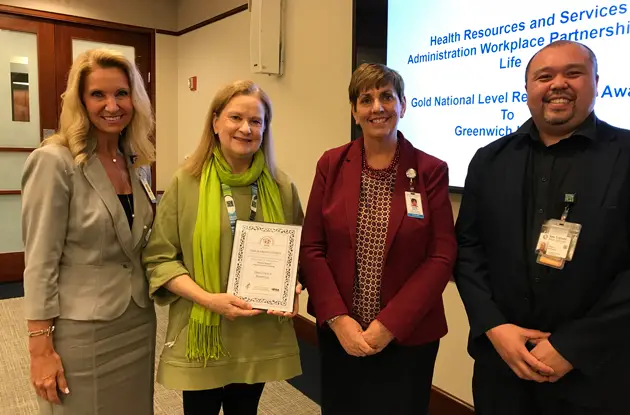 Greenwich Hospitals Receives Workplace Partnership for Life Gold Award from the U.S. Health Resources and Services Administration