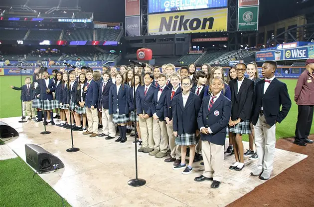 Buckley Country Day School Students Sing National Anthem at Citi Field
