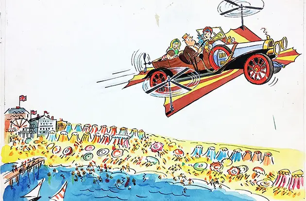 Original Illustrations from ‘Chitty Chitty Bang Bang!’ Are Now on Display at the New-York Historical Society