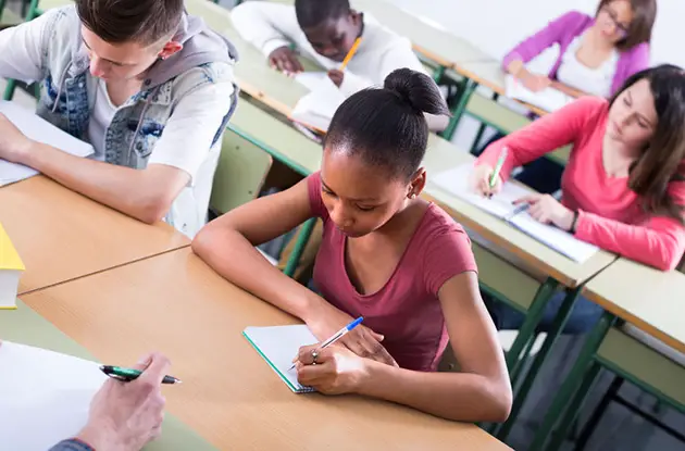 kids taking test