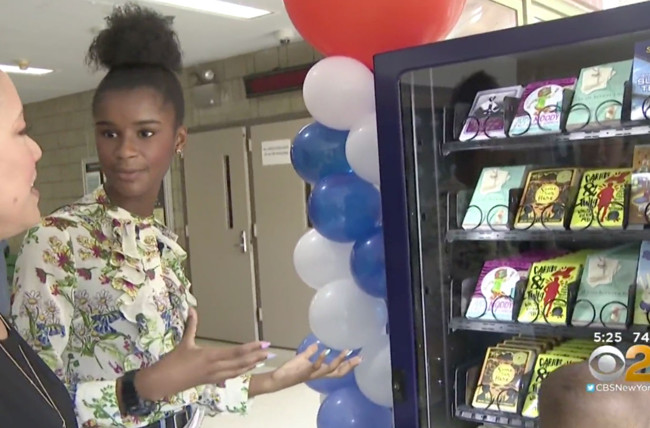 14-Year-Old Helps Launch Book Vending Machines for Kids Across NYC