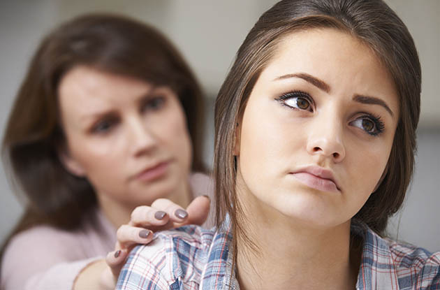 mom reaching out to daughter