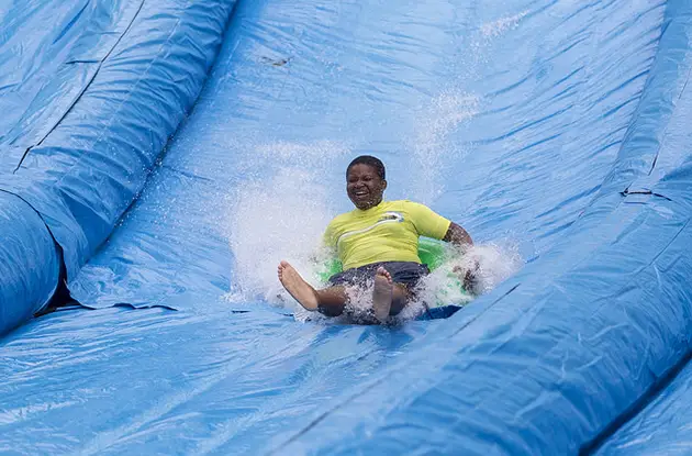 Giant Water Slide Takes Over Manhattan Streets on Saturdays in August