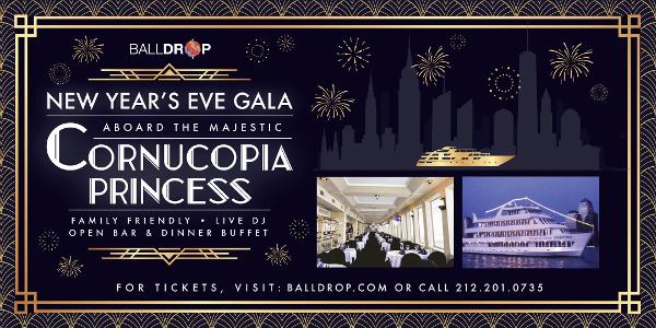 BallDrop.com Presents: Cornucopia Princess New Year's Eve Party cruise at Cornucopia Princess Yacht