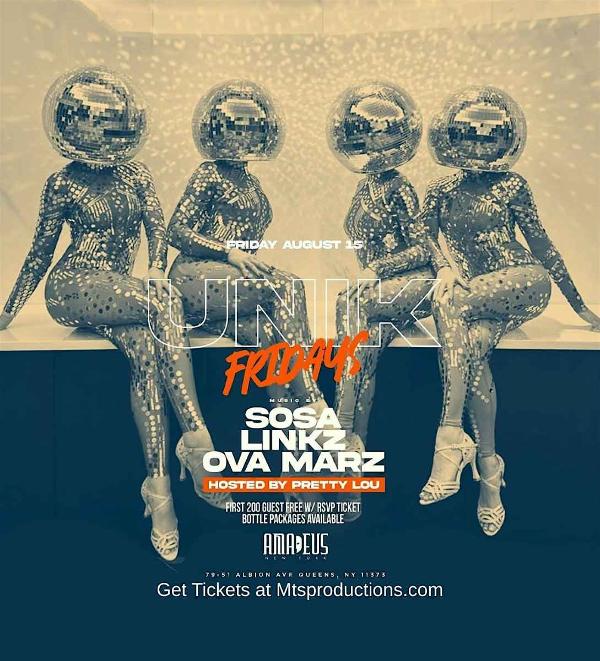 Unik Fridays at Amadeus Nightclub Queens NY – August 15th, 2025 at Amadeus Nightclub