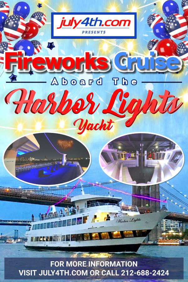 NYC Fourth of July Harbor Lights Party Boat Cruise at Harbor Lights yacht