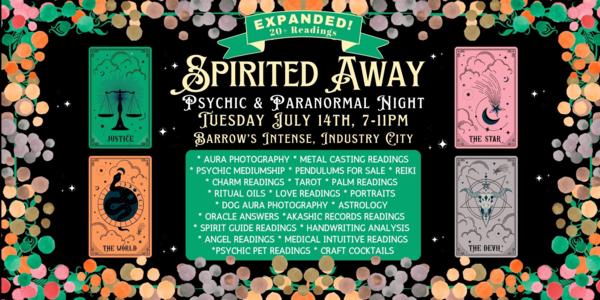 Spirited Away Psychic & Paranormal Night Expanded! 20+ Readings at Barrow’s Intense NY Tasting Room