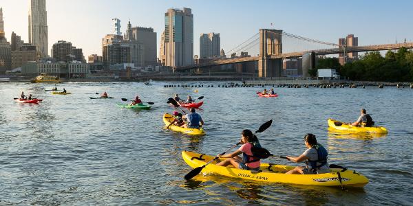 Free Kayaking at Brooklyn Bridge Park, Pier 4 Beach
