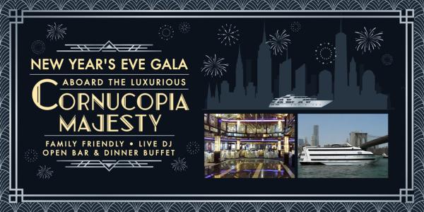 Balldrop.com Presents: New Year's Eve Gala aboard the Cornucopia Majesty Yacht at Cornucopia Majesty Yacht