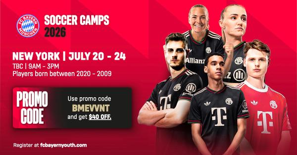 FC Bayern Soccer Camps — New York, NY on 20 Jul 2026 - 24 Jul 2026 at New York, NY
