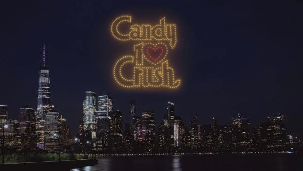 Drone Show & Party Celebrating Candy Crush Saga’s 10 Year Anniversary at Battery Park Esplanade Plaza