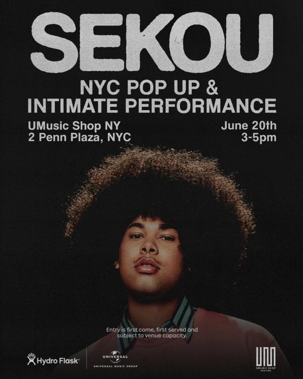 SEKOU Pop-Up & Live Performance at UMusic Shop NY at UMusic Shop NY 