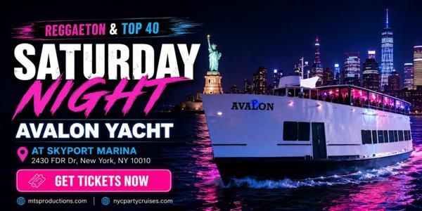 Reggaeton Boat Party NYC | Avalon Yacht at Skyport Marina at Skyport Marina NYC