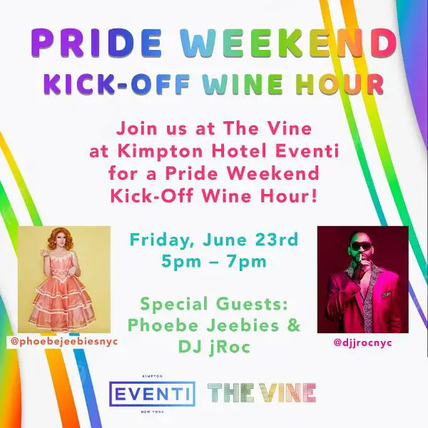 Pride Weekend Kick-off Wine Hour at The Vine at The Eventi Hotel