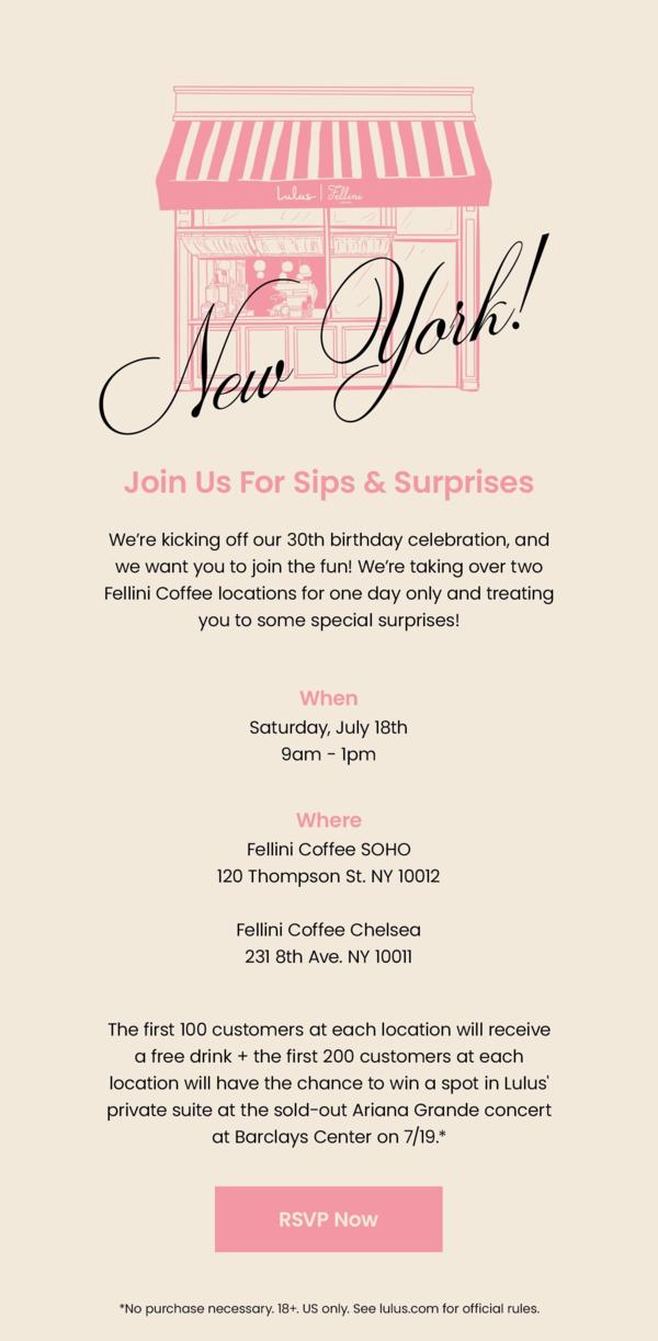 Lulus Sips & Surprises at *Event Specific 