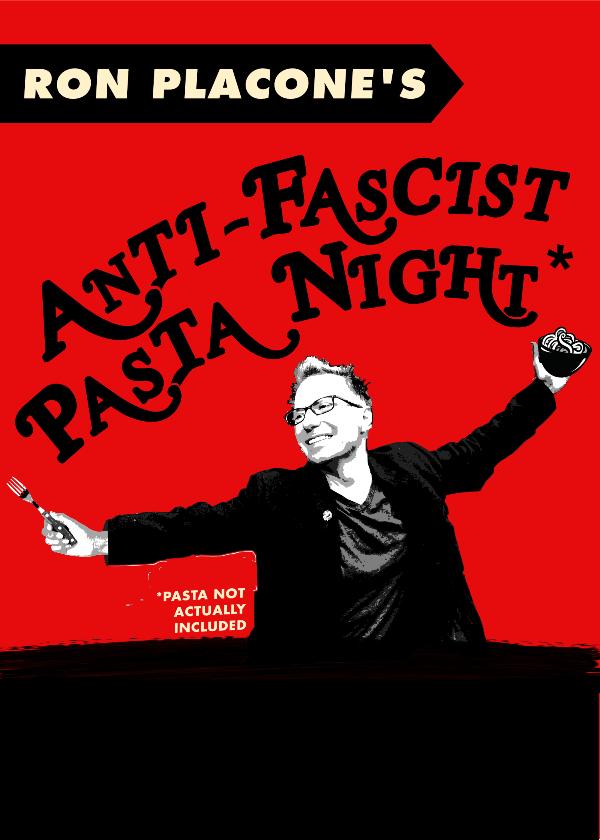 Ron Placone’s Anti-Fascist Pasta Night at Q.E.D. Astoria 