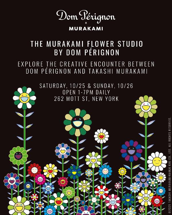 The Murakami Flower Studio by Dom Pérignon at 262 Mott St