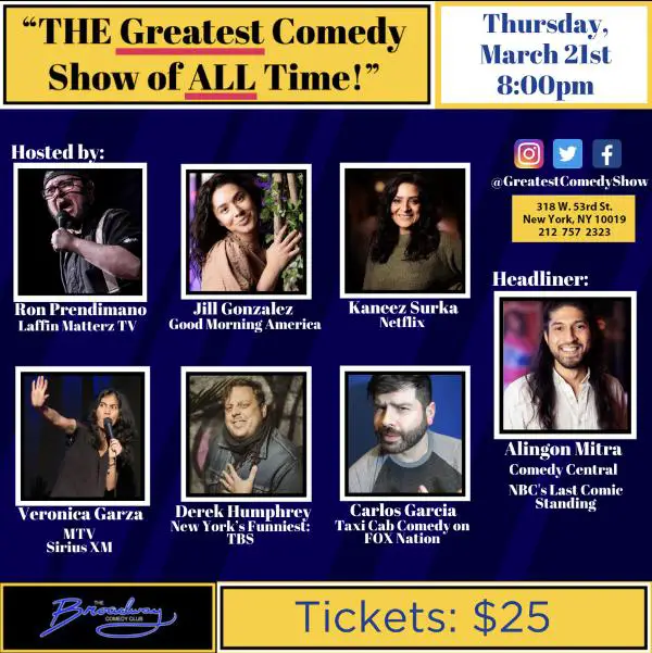 THE Greatest Comedy Show of ALL Time at Broadway Comedy Club