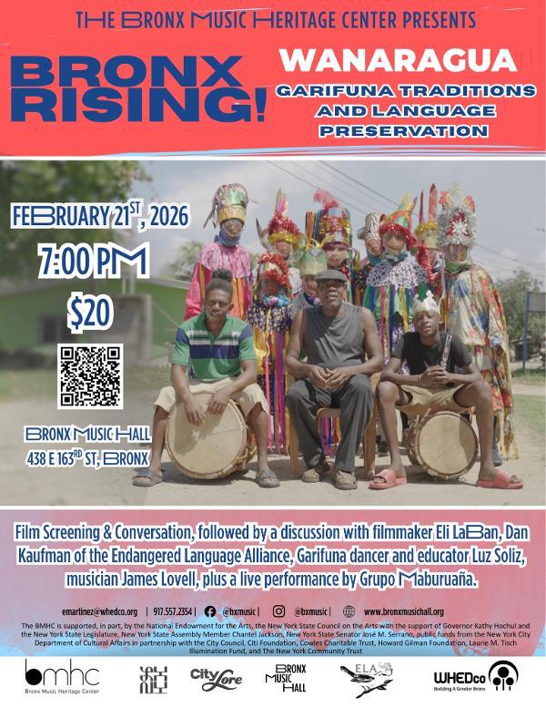 Bronx Rising! Wanaragua - Garifuna Traditions and Language Preservation at Bronx Music Hall 