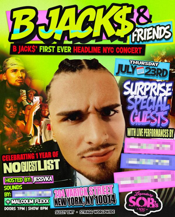 B JACK$ & Friends at SOB's