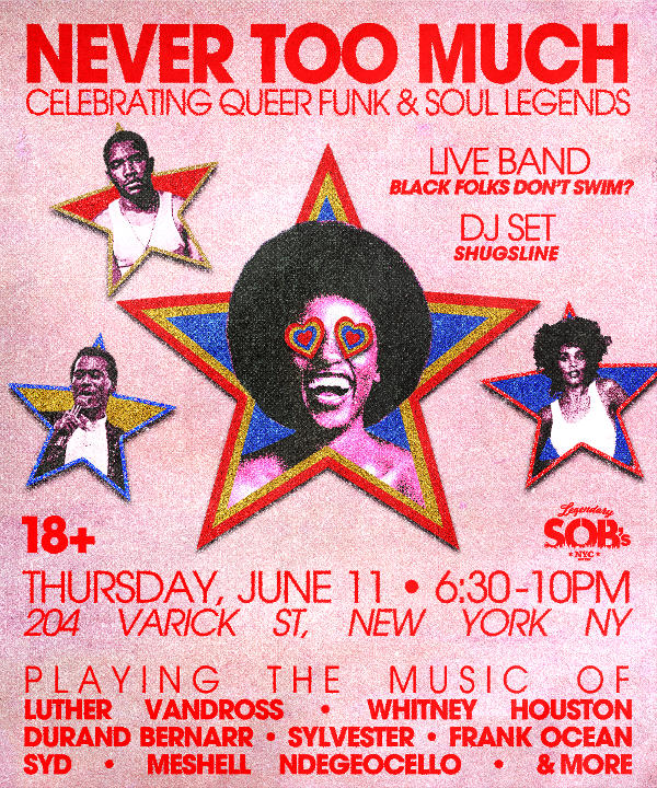 Never Too Much: Celebrating Queer Funk & Soul Legends at SOB's