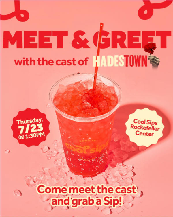 Meet the cast of Hadestown at Cool Sips Rockefeller Center at Cool Sips Rockefeller Center