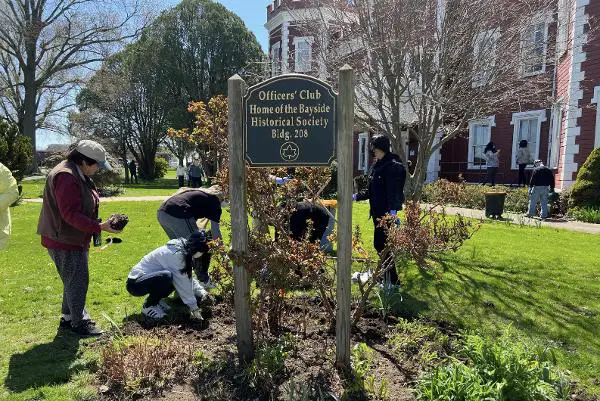 Spring Garden Cleanup at The Castle at Bayside Historical Society