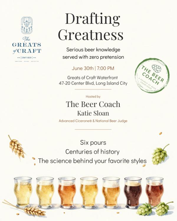 Drafting Greatness: The Science and Style of Beer at Greats Of Craft, Waterfront 