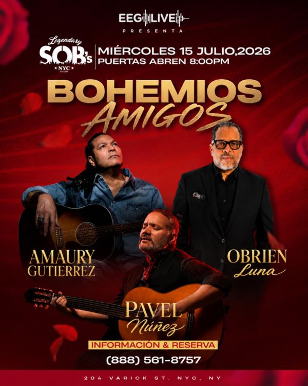 Bohemios Amigos: Amaury Gutierrez, Pavel Nunez, Obrien Luna at SOB's