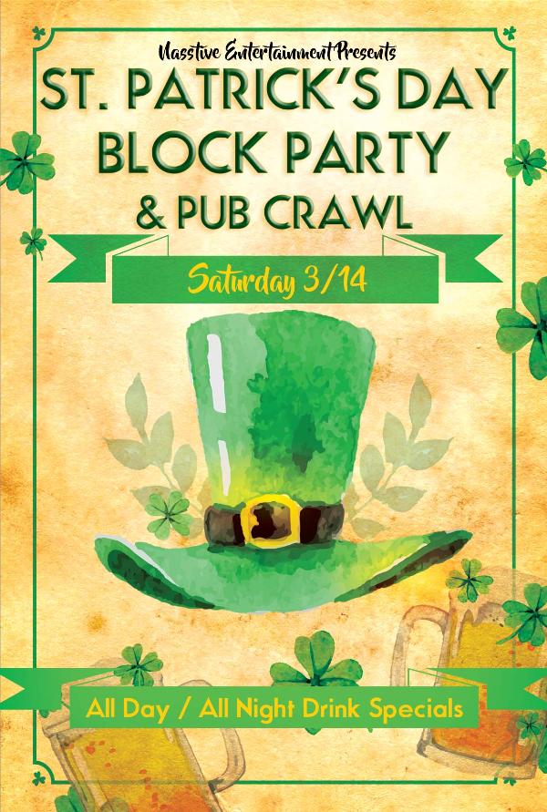 ☘️ New York City St Patrick's Day Bar Crawl & Block Party - 10+ bars! at Downtown Social 