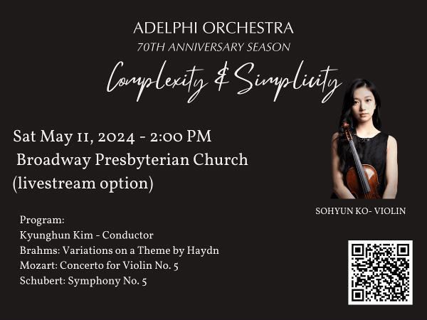 Adelphi Orchestra—Complexity & Simplicity at Broadway Presbyterian Church