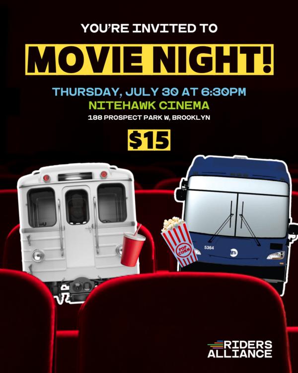 Riders Alliance Movie Night at Nitehawk Prospect Park 