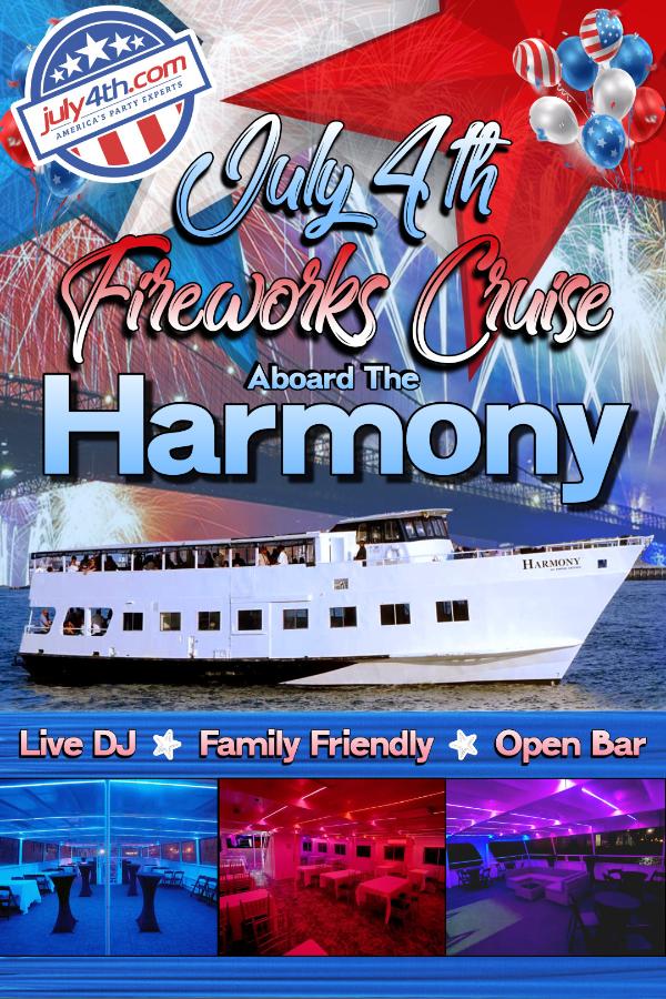 Fourth of July NYC Party Cruise aboard the Harmony Yacht at Harmony yacht