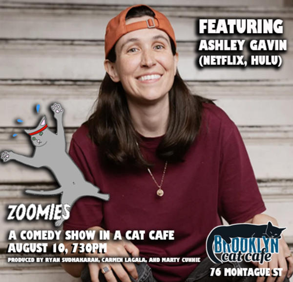 Zoomies! A Comedy Show in a Cat Cafe FEAT ASHLEY GAVIN at Brooklyn Cat Cafe