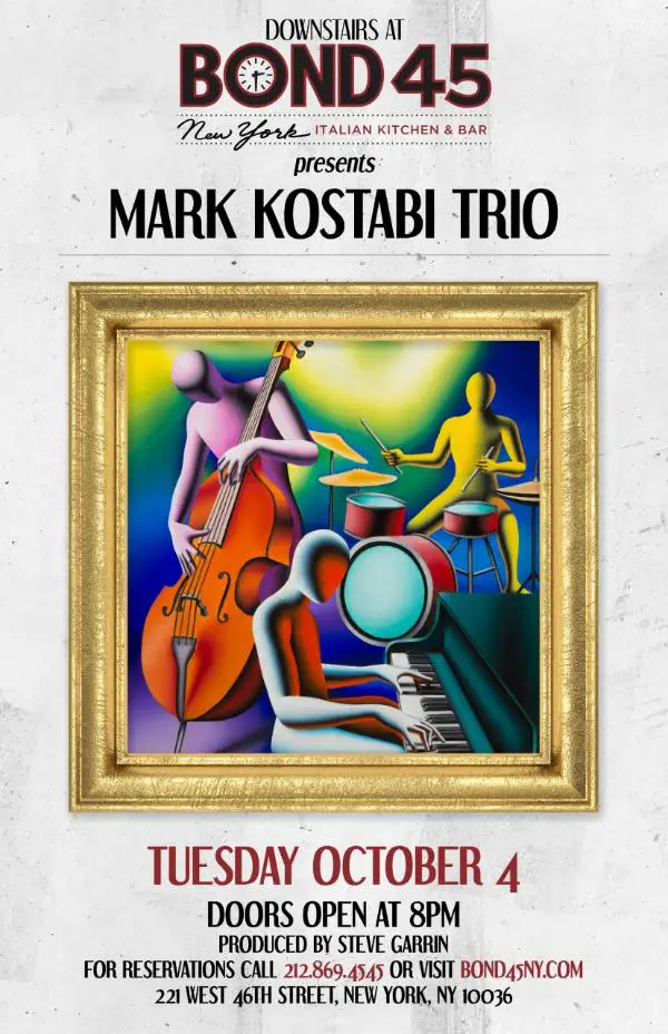 Mark Kostabi Jazz Trio at Bond 45