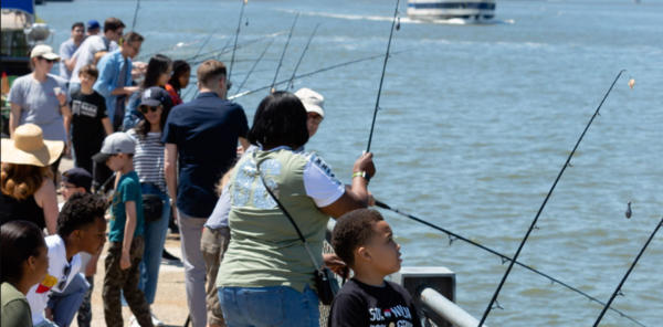 Catch-and-Release Fishing at Brooklyn Bridge Park