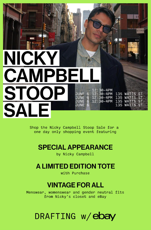 DRAFTING w/ eBay: Nicky Campbell Stoop Sale at 135 Watts St