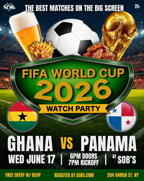 FIFA World Cup 2026: Ghana vs Panama at SOB's 