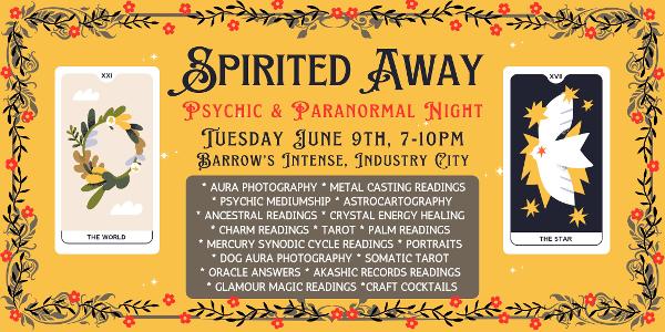 Spirited Away Psychic & Paranormal Night at Barrow’s Intense NY Tasting Room