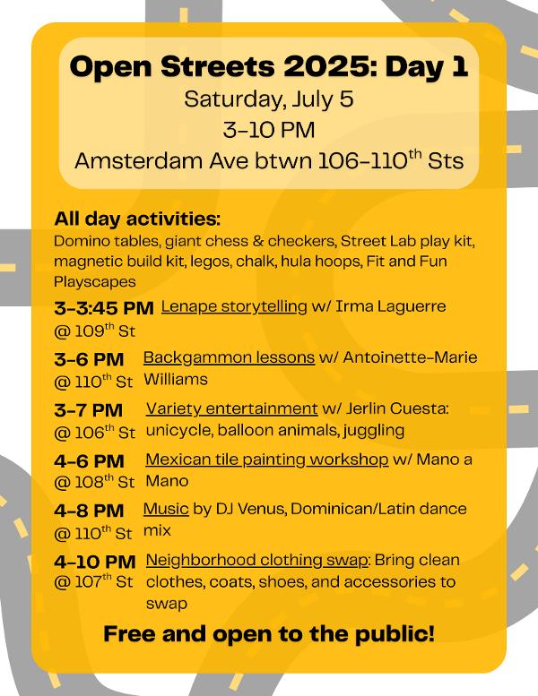 First Weekend of Open Streets at Columbus-Amsterdam BID