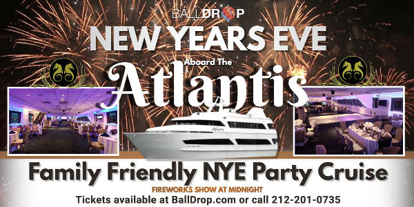 Atlantis Yacht New Year's Eve Family Friendly Party Cruise at Atlantis Yacht